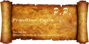 Prandtner Paula névjegykártya